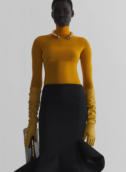 orange long sleeve top