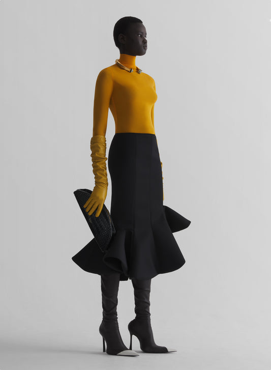 orange long sleeve top