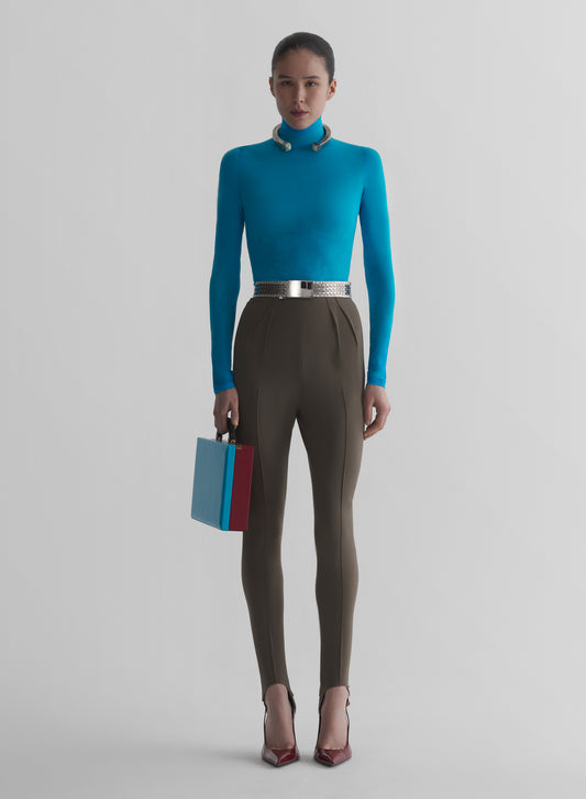 blue long sleeve top
