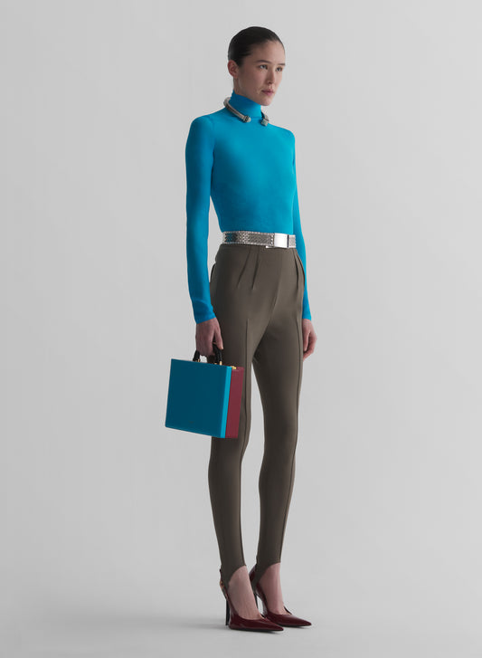 blue long sleeve top