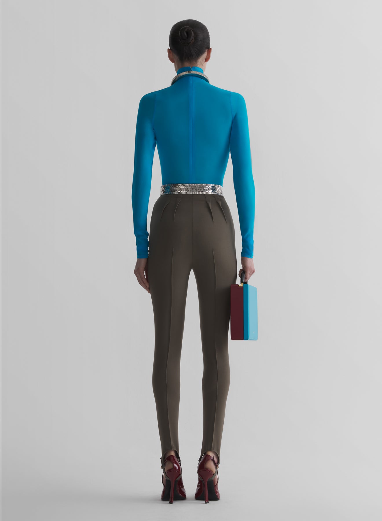 blue long sleeve top
