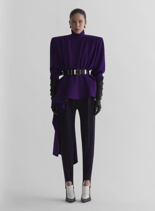pinstripe carrot pants