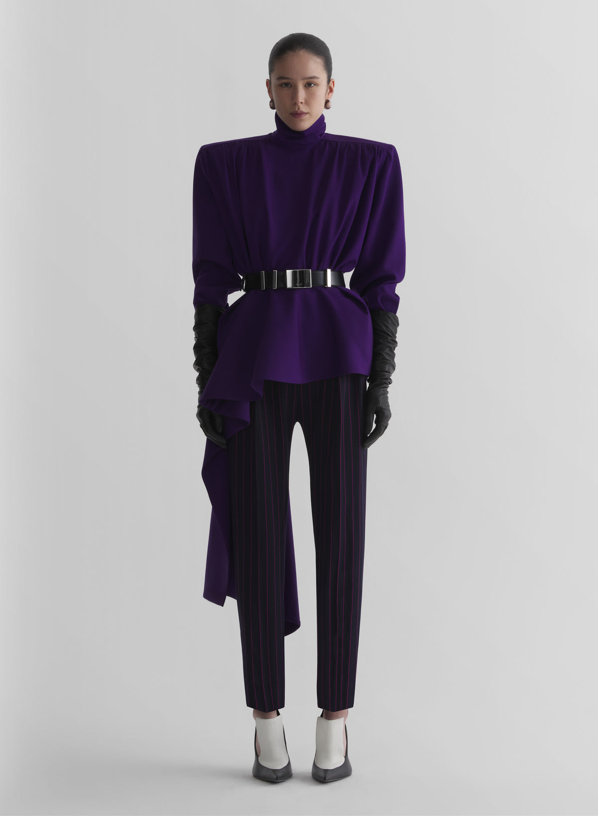 pinstripe carrot pants