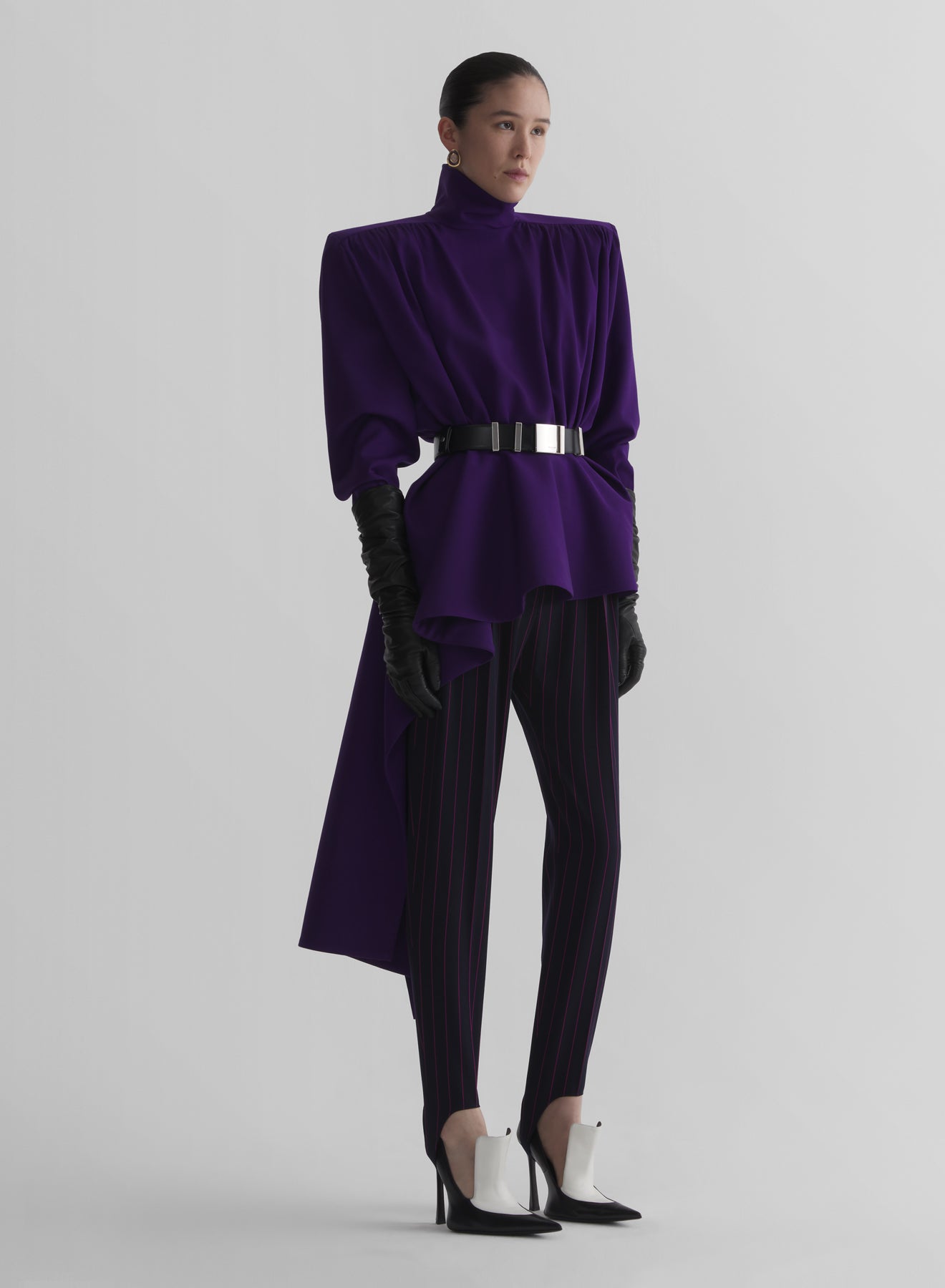 pinstripe carrot pants