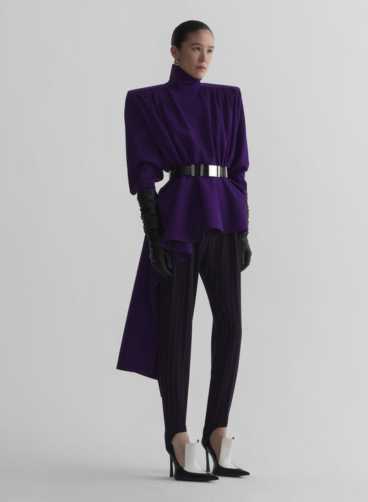 purple peplum blouse