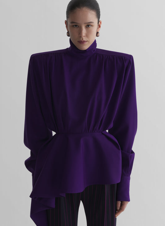 purple peplum blouse