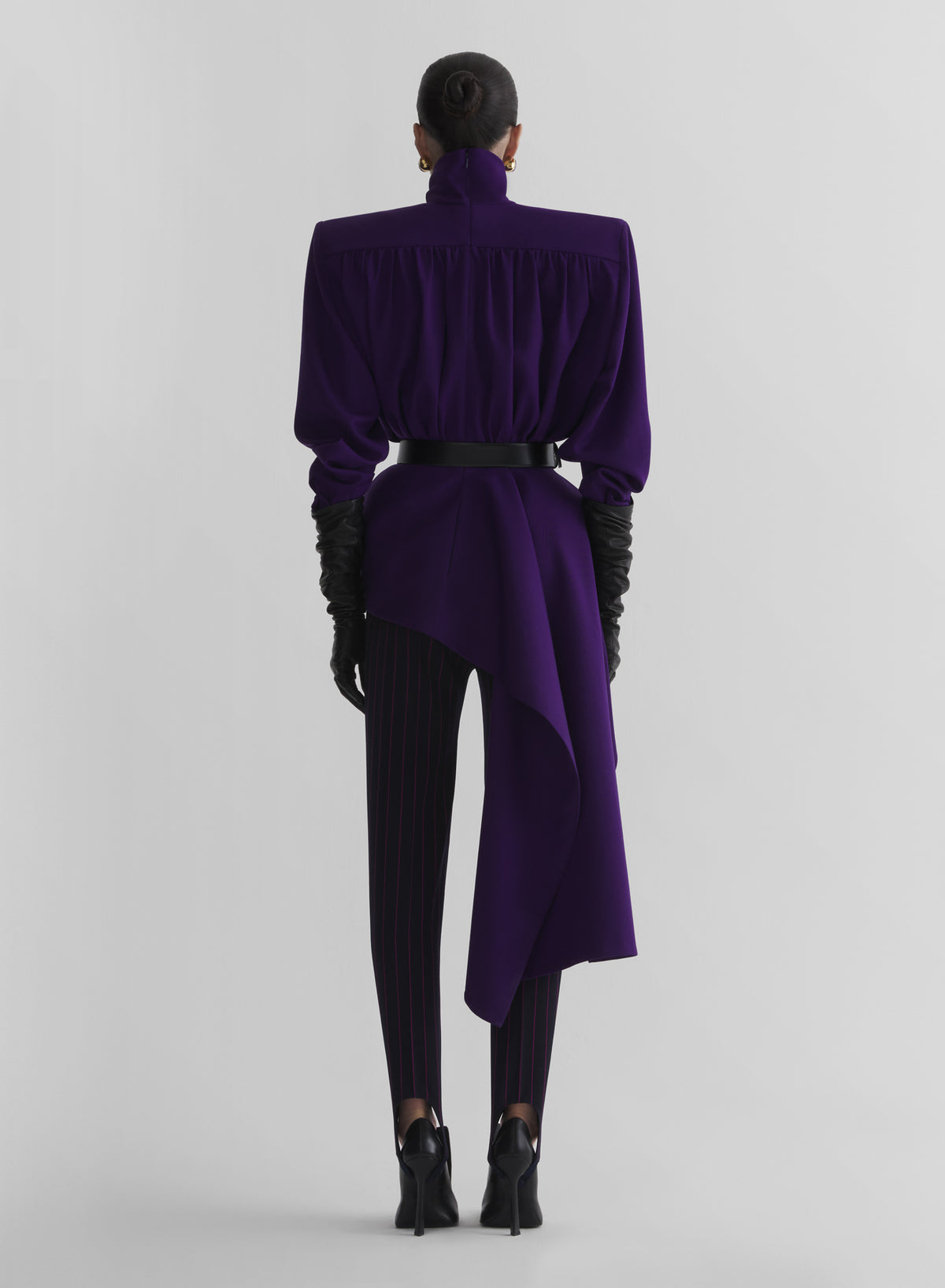 purple peplum blouse