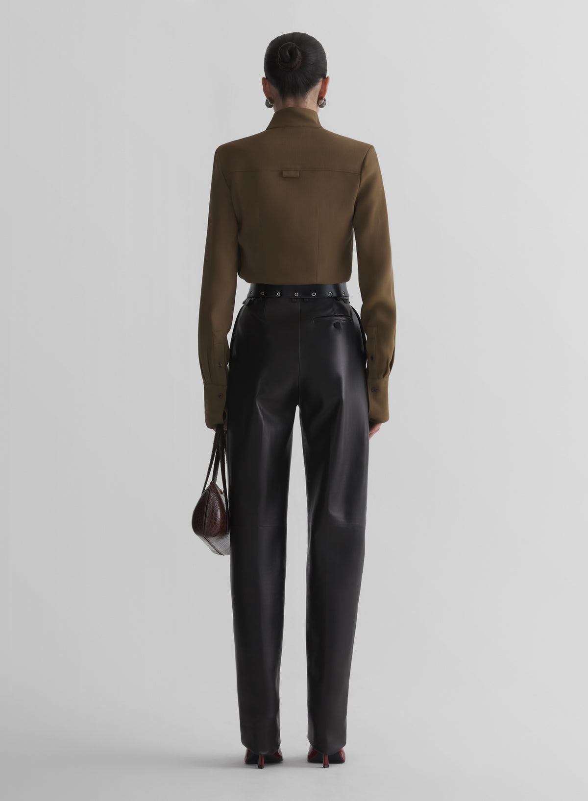 khaki fencing shirt