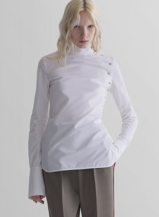 white fencing shirt
