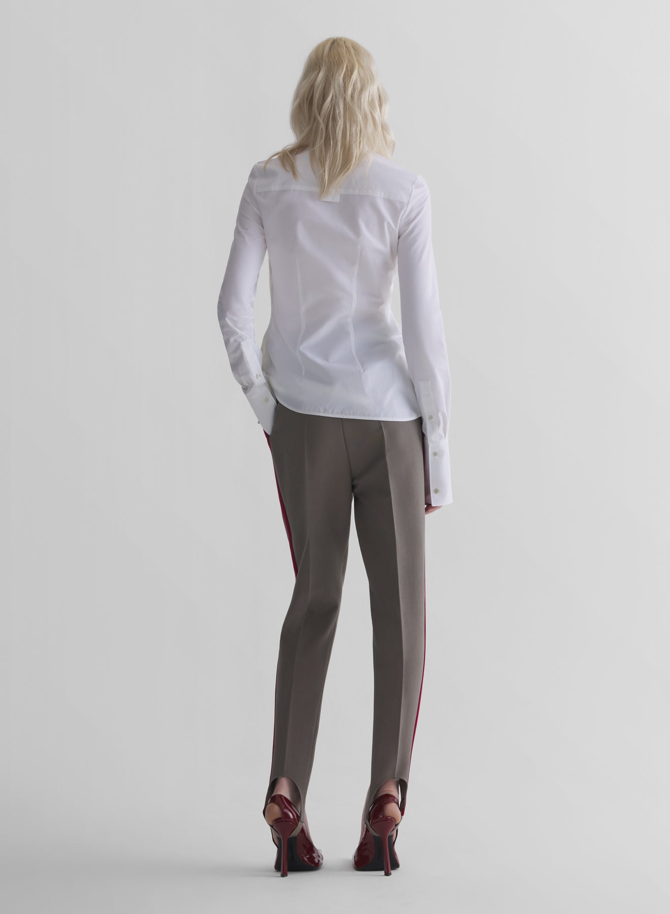 white fencing shirt