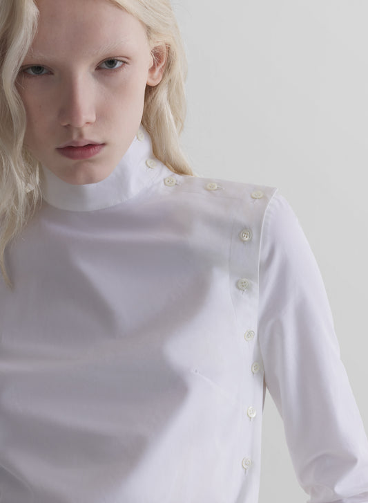 white fencing shirt
