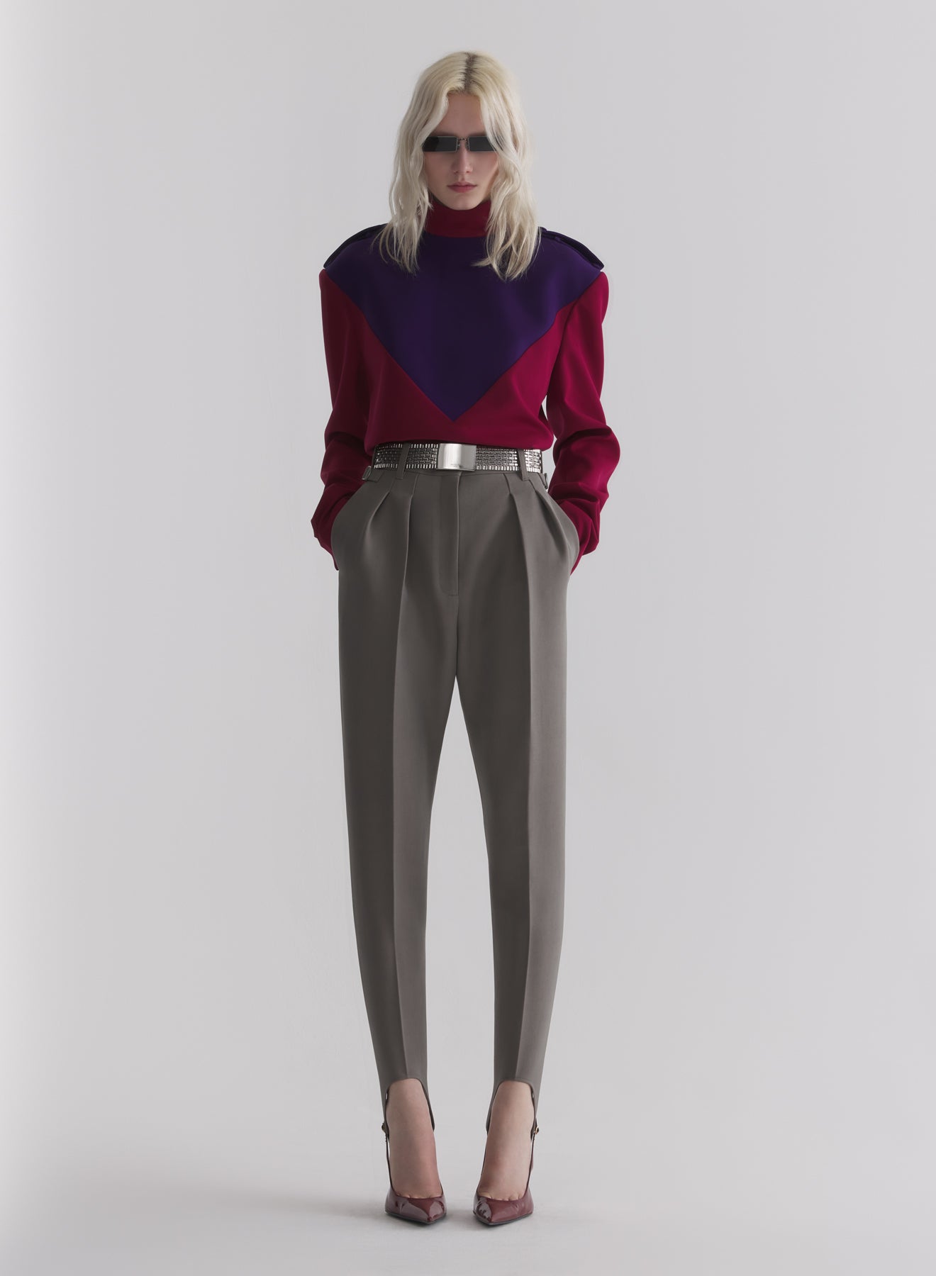 bi-color uniform shirt