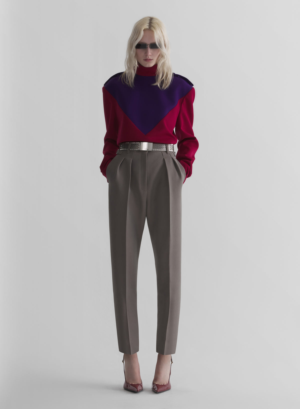 bi-color uniform shirt