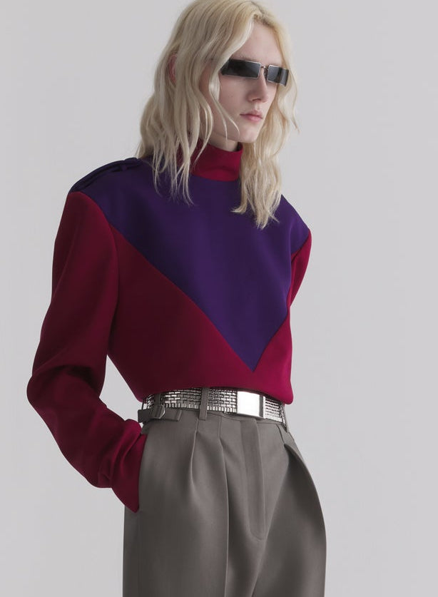 bi-color uniform shirt