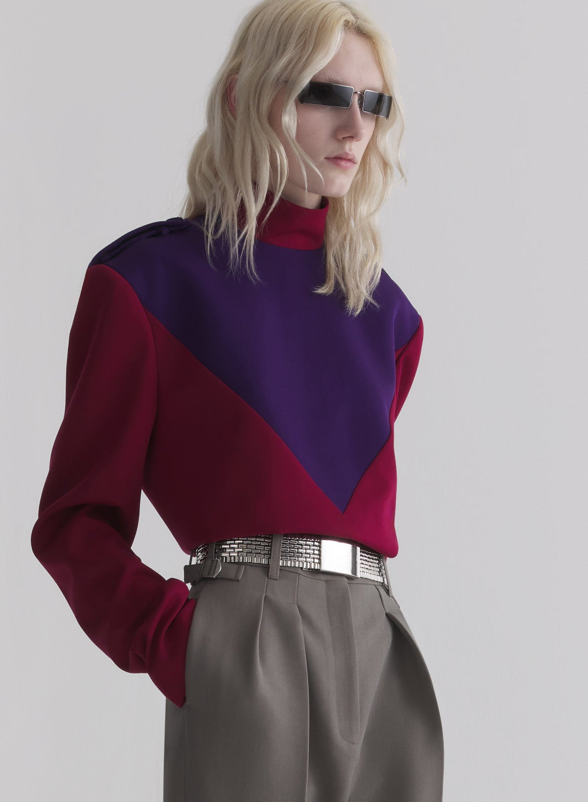 bi-color uniform shirt