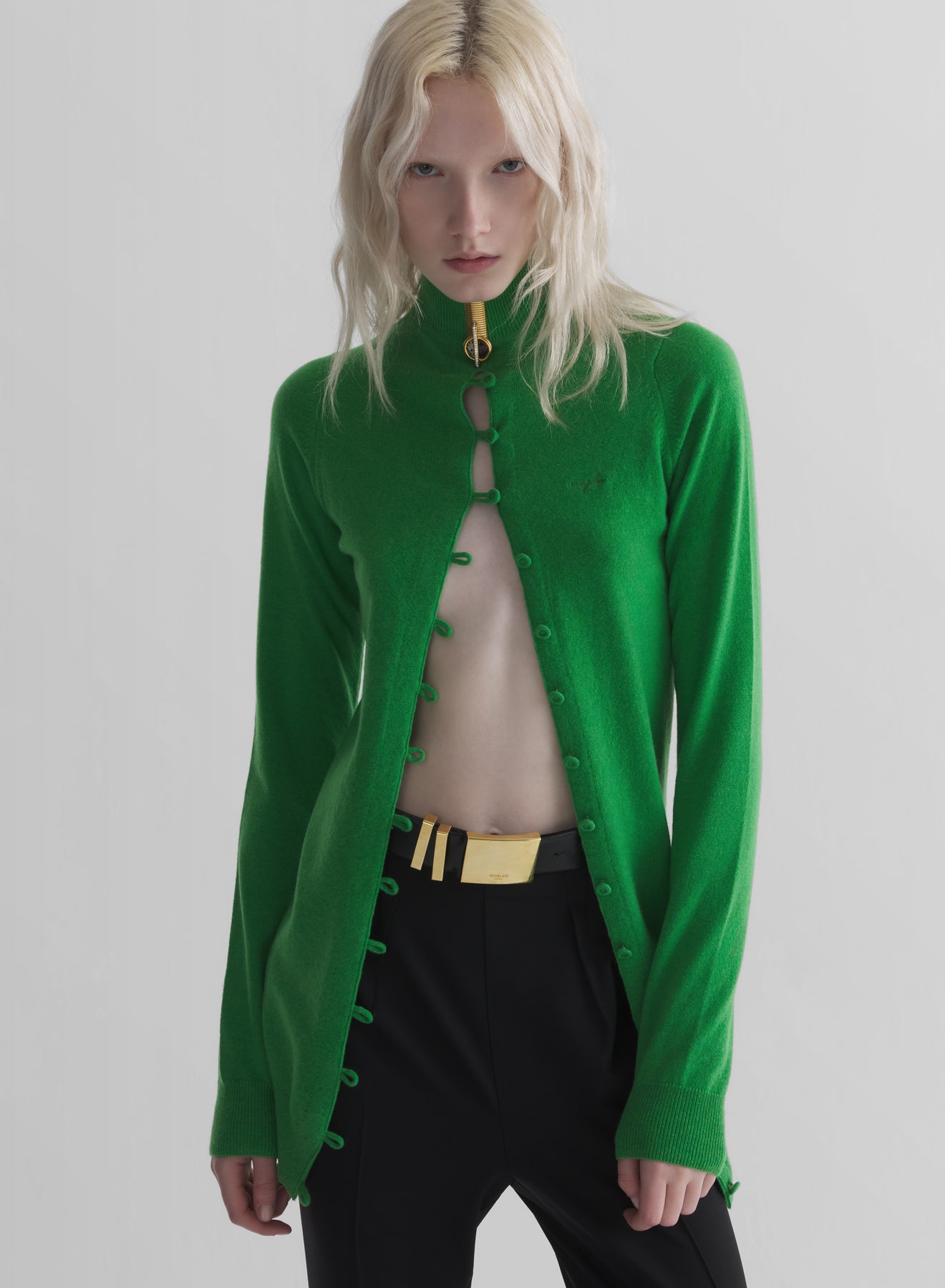 cashmere open cardigan
