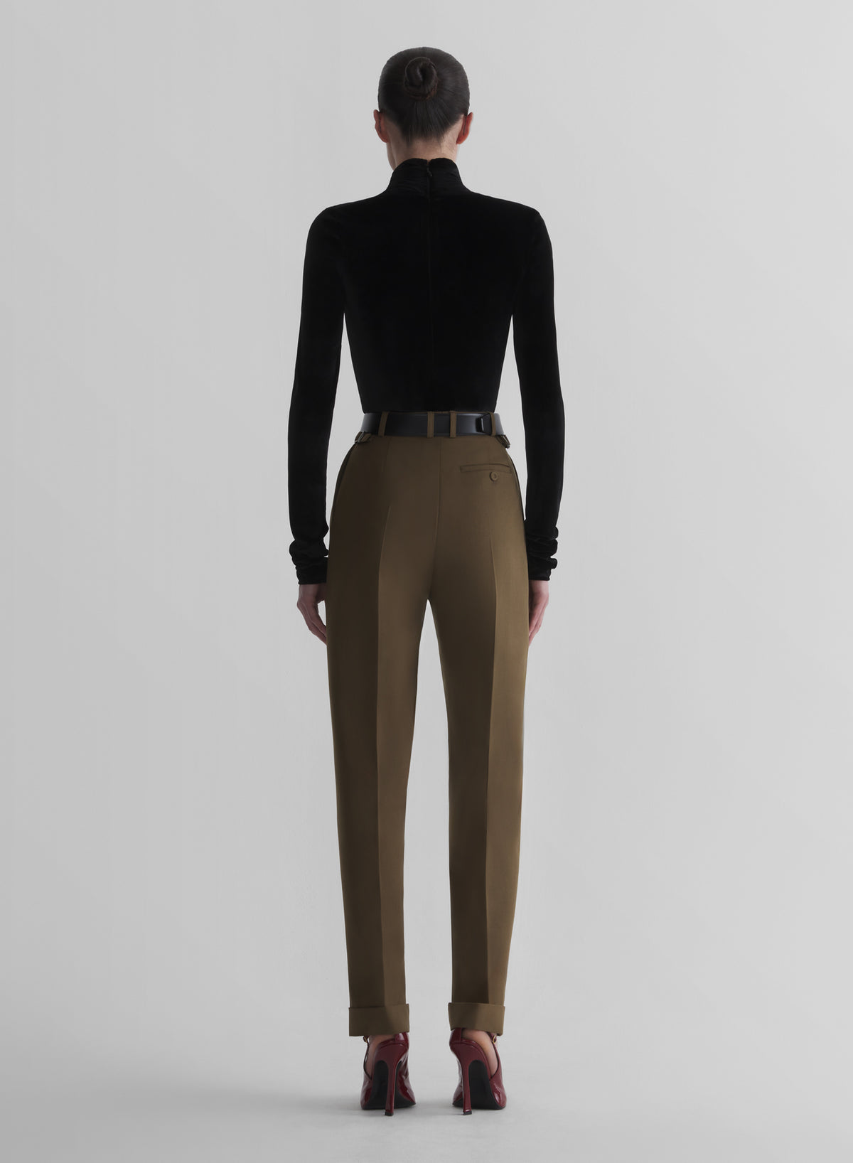 khaki carrot pants