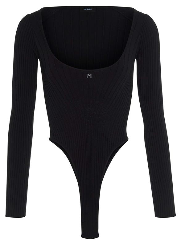 Black knitted M bodysuit