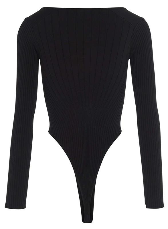 Black knitted M bodysuit