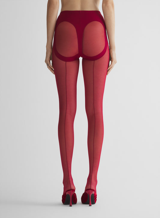 re/edit red pantyhose