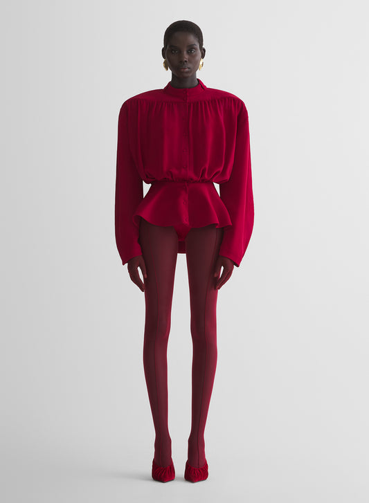 re/edit hiver russe red blouse