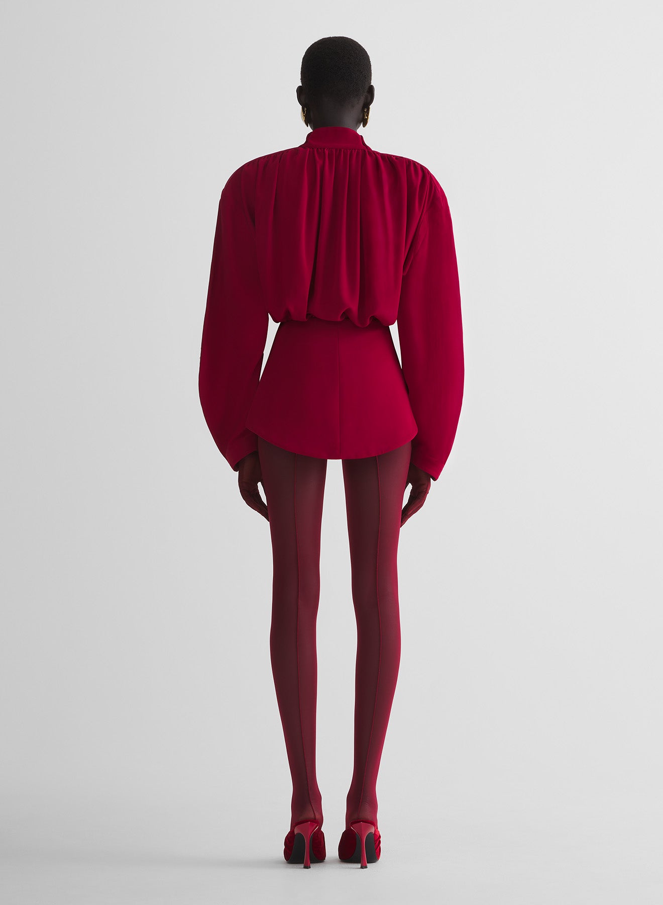 re/edit hiver russe red blouse