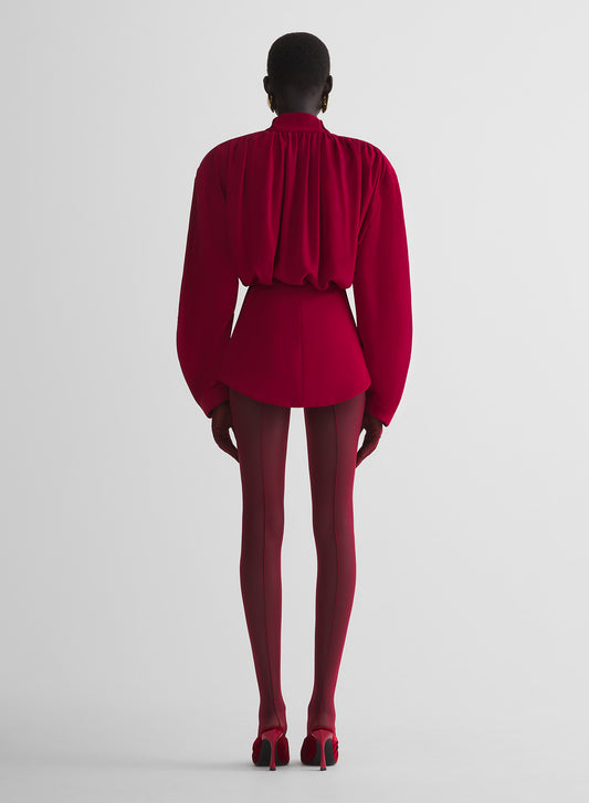 re/edit hiver russe red blouse