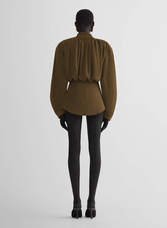 re/edit hiver russe khaki blouse