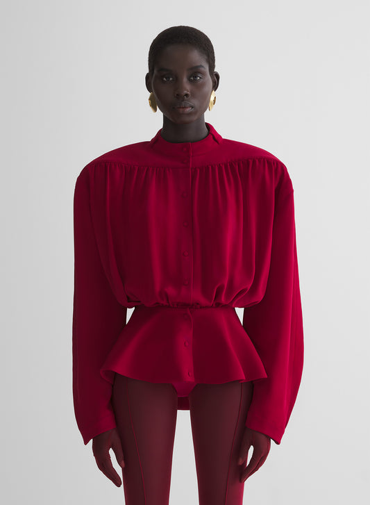 re/edit hiver russe red blouse