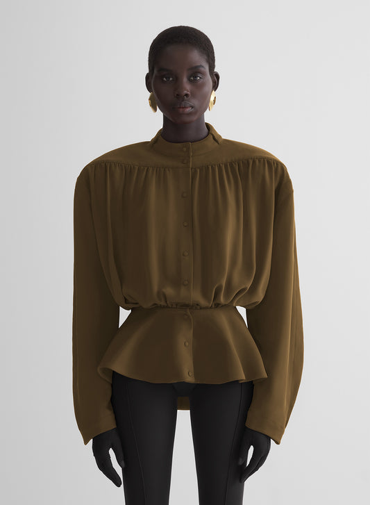 re/edit hiver russe khaki blouse