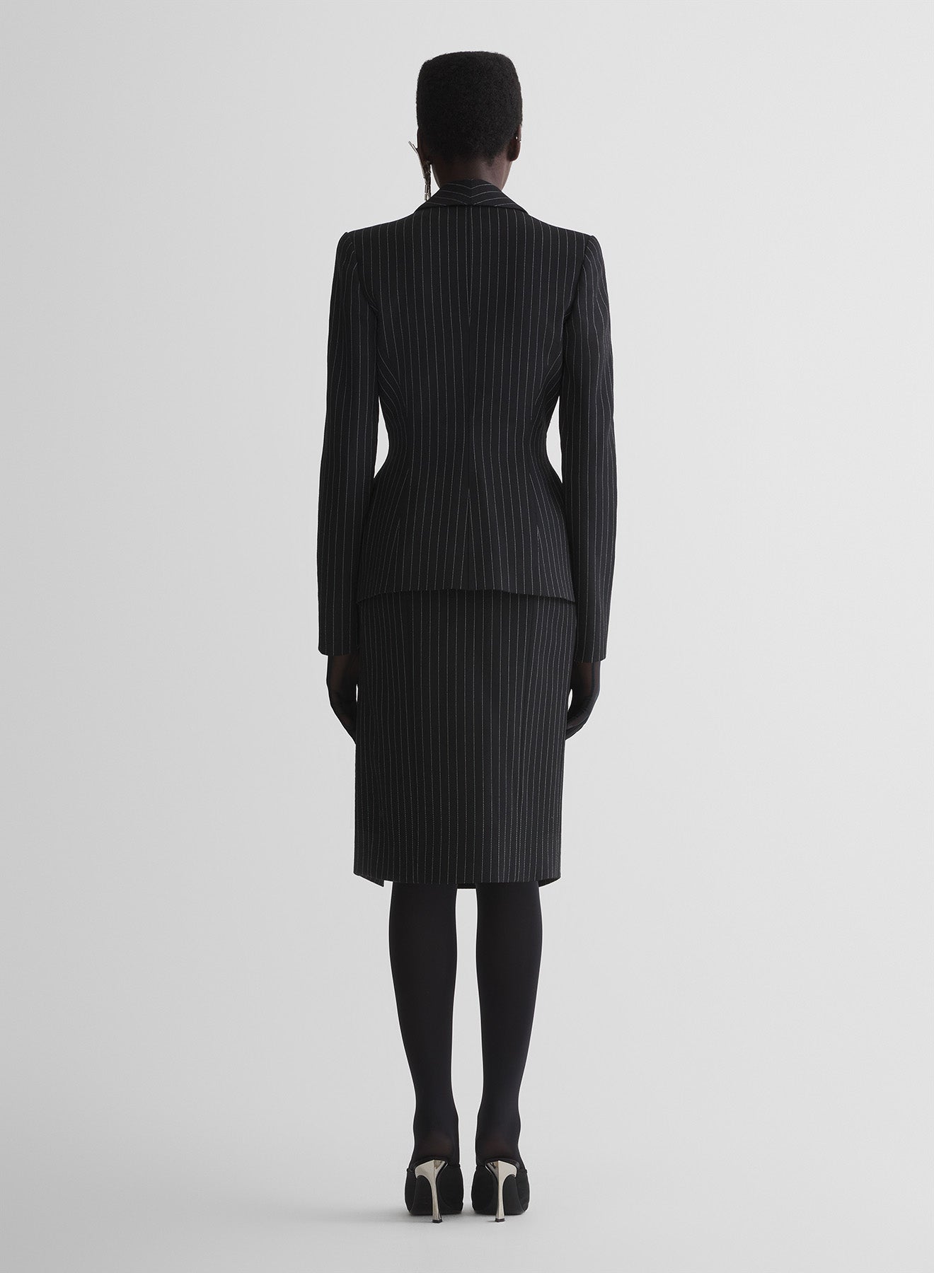 re/edit lingerie pinstripe skirt