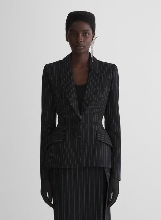 re/edit lingerie pinstripe jacket