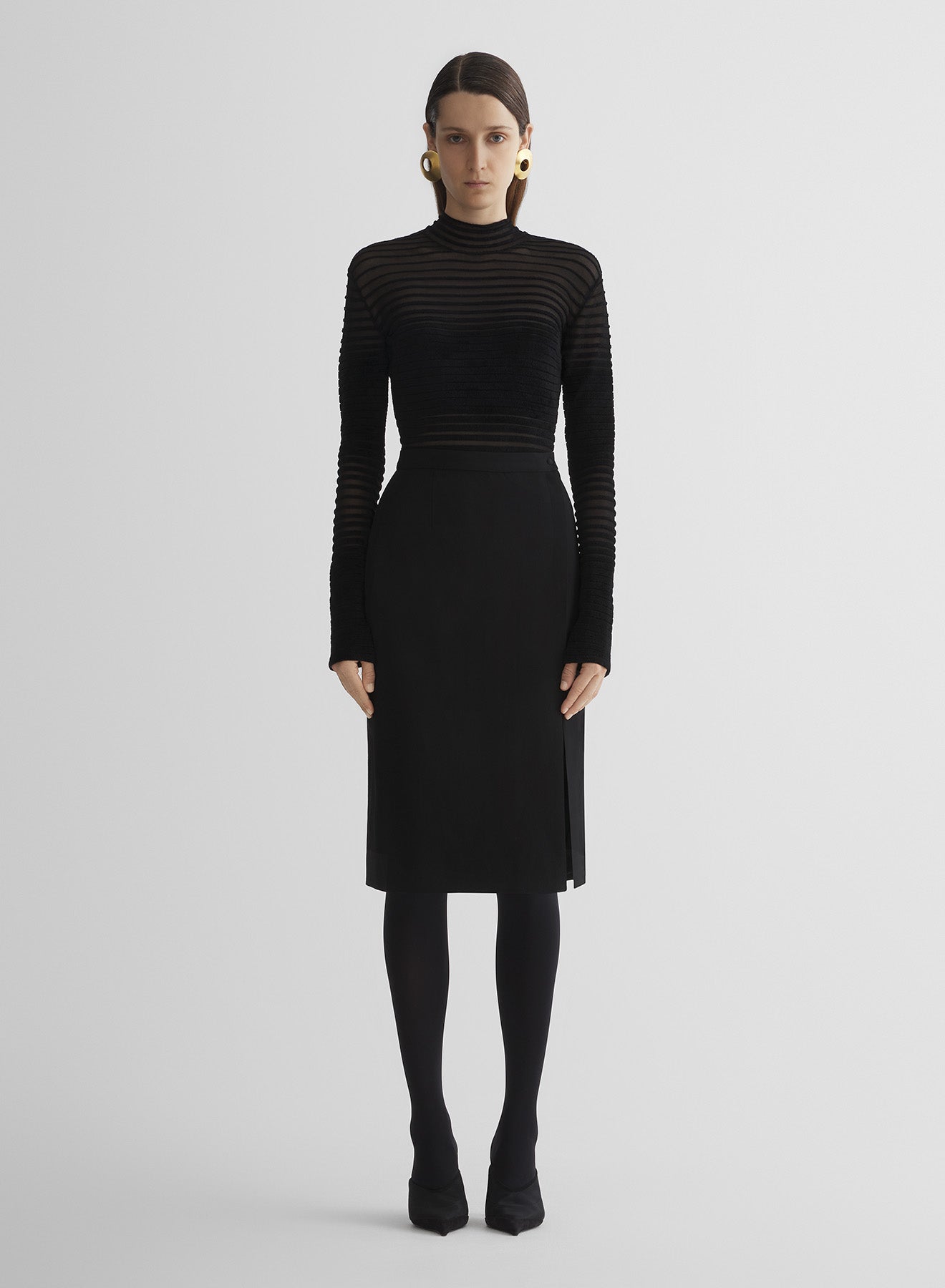 re/edit lingerie black skirt