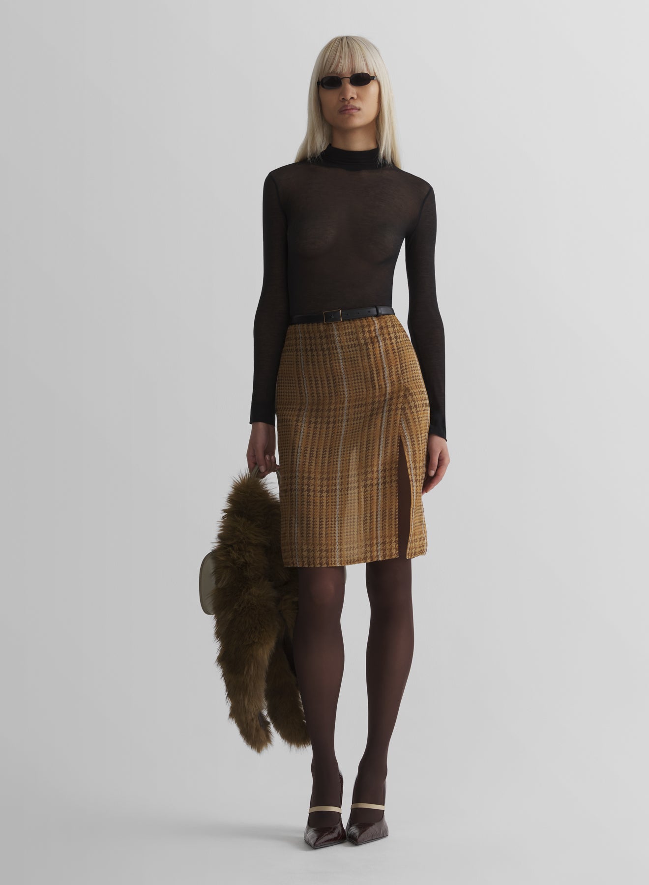 black turtleneck top