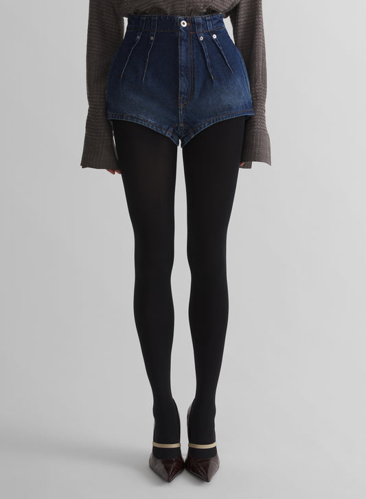 denim tailored shorts
