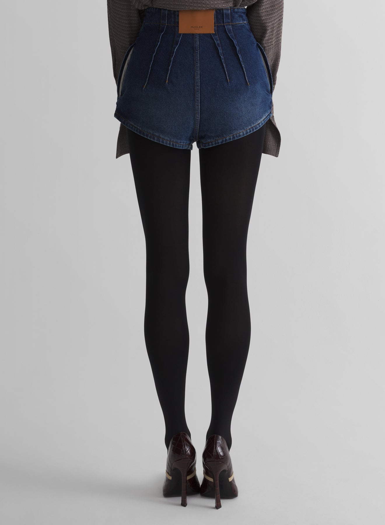 denim tailored shorts