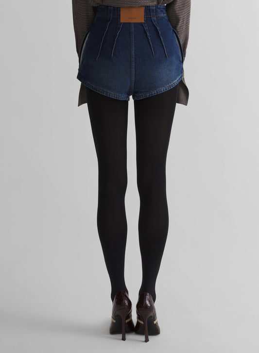 denim tailored shorts