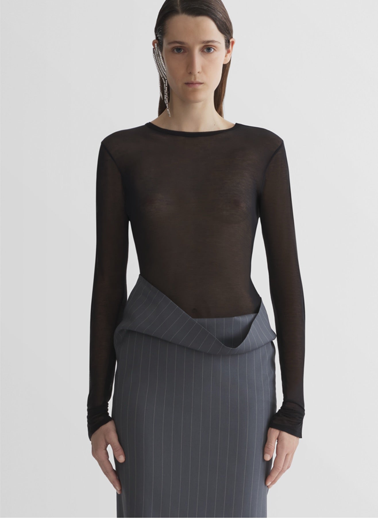 black tuxedo bodysuit