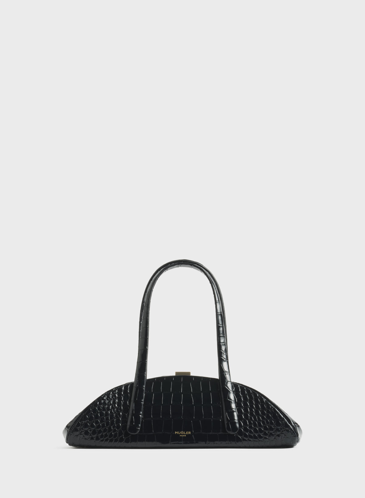 black lua bag croc embossed leather