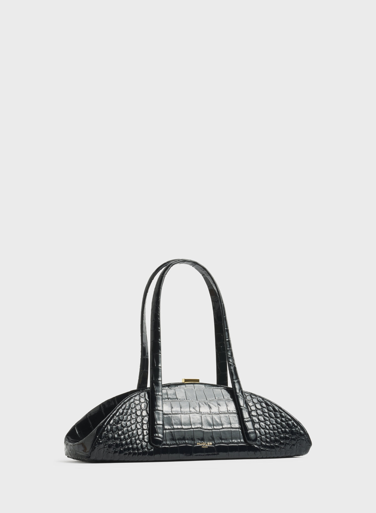 black lua bag croc embossed leather