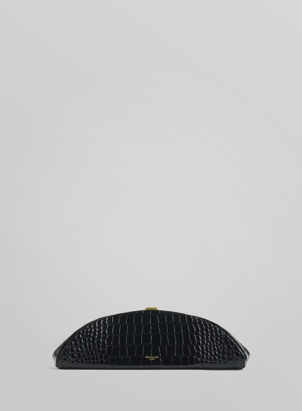 black lua clutch croc embossed leather