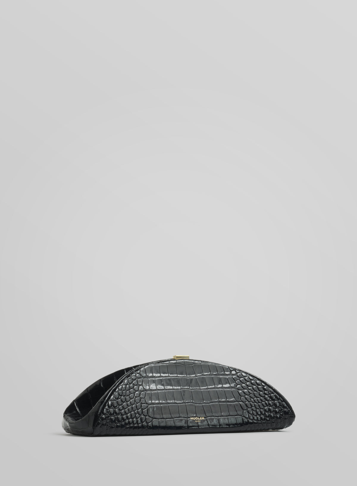 black lua clutch croc embossed leather