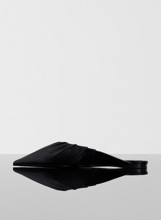 black draped Fang flats