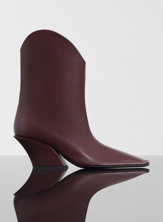 burgundy leather Santiag boots