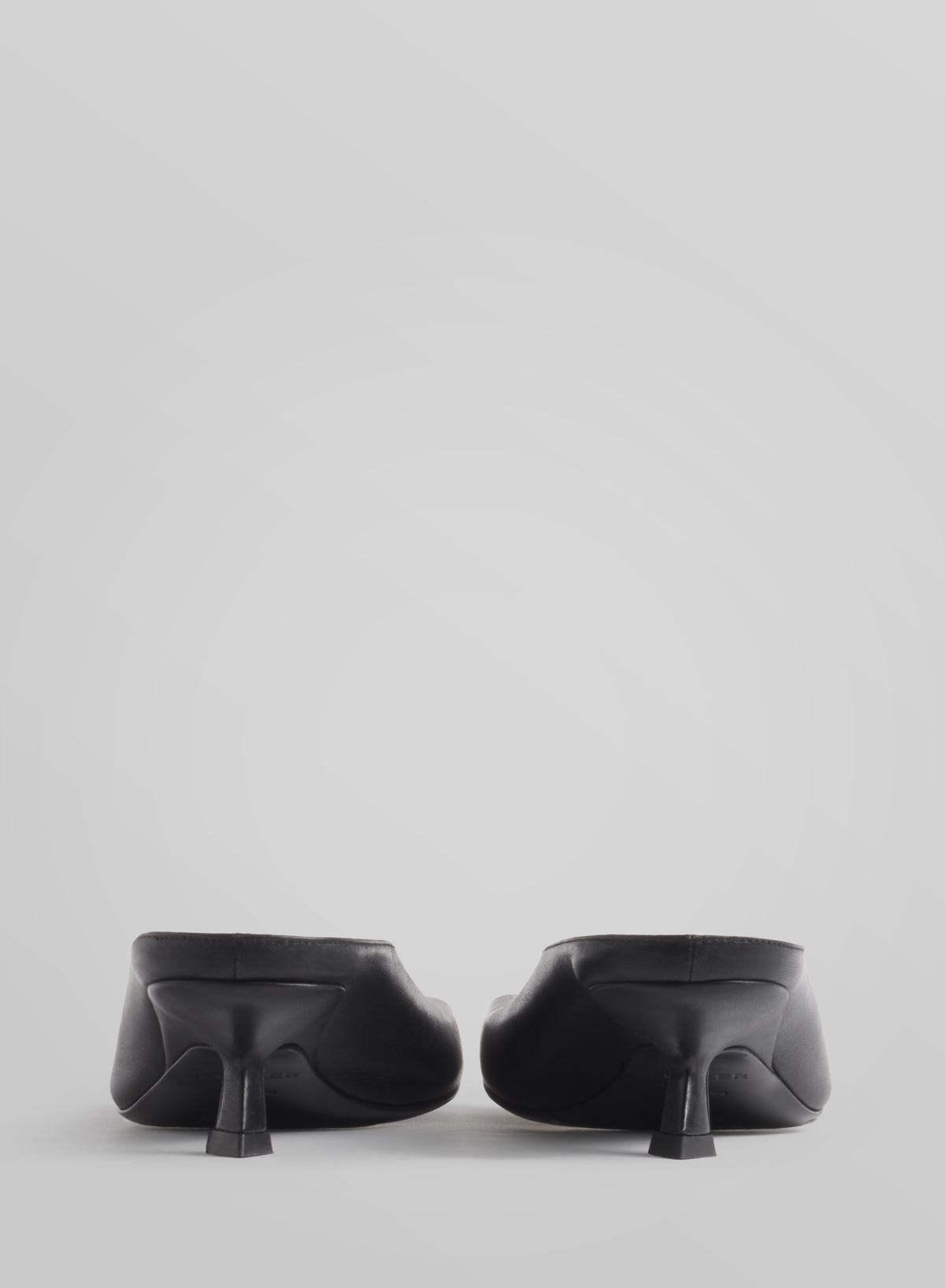 Black square mules 45
