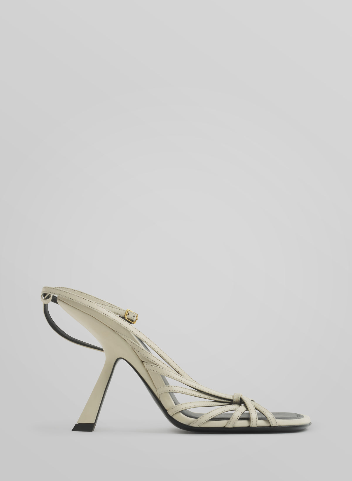 Milk knotted t-strap sandals 105