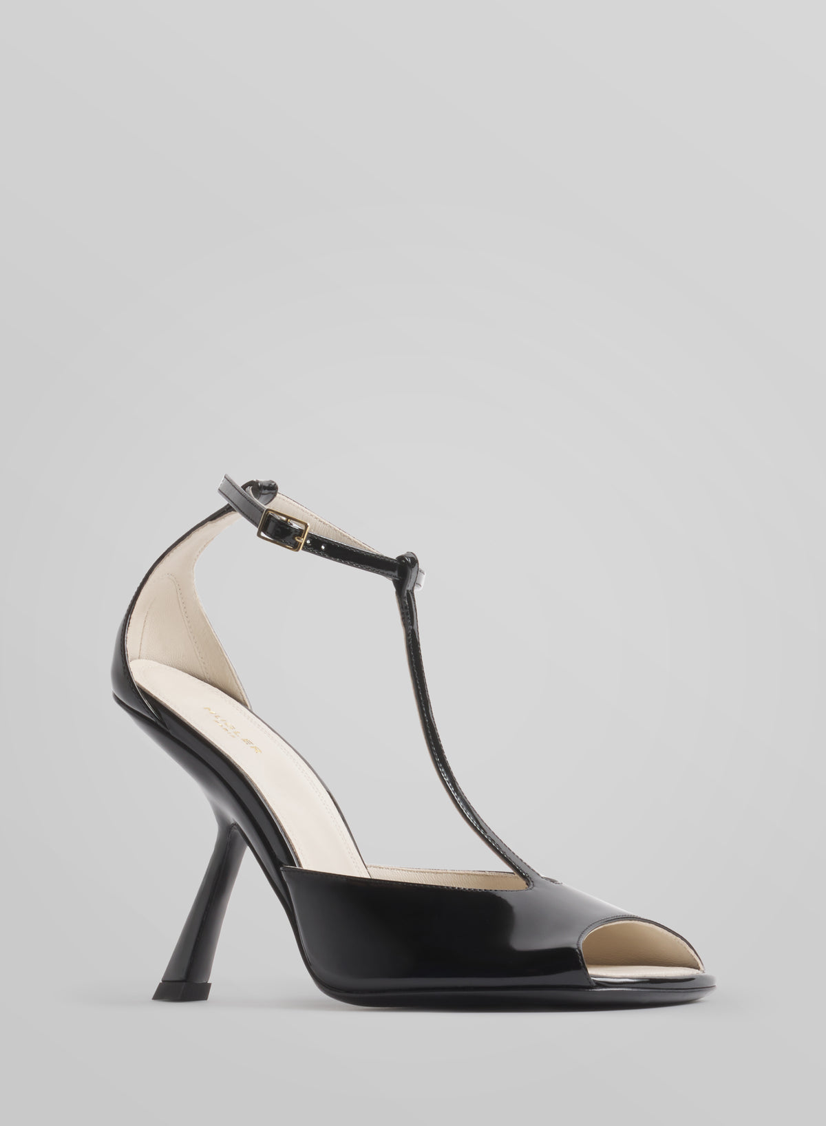 Black T-Strap pumps 105