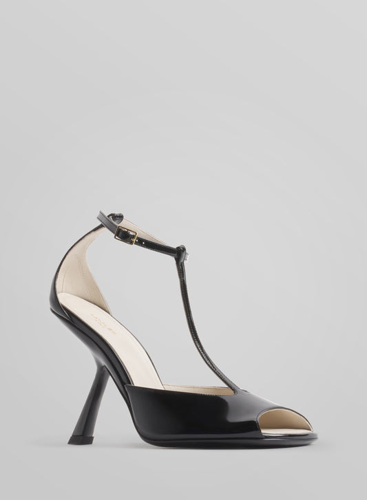 Black T-Strap pumps 105