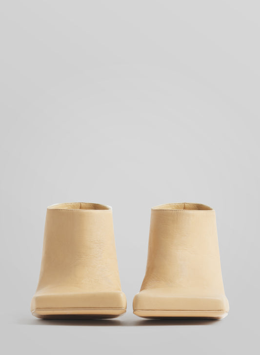 Tan square mules 105