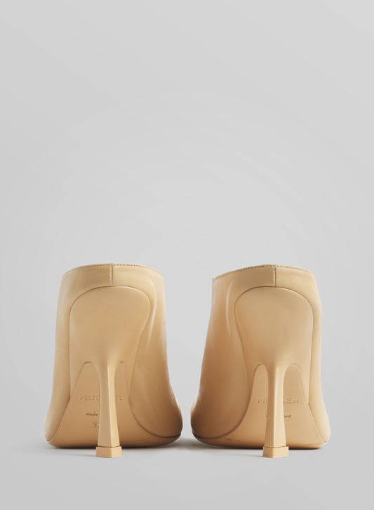 Tan square mules 105